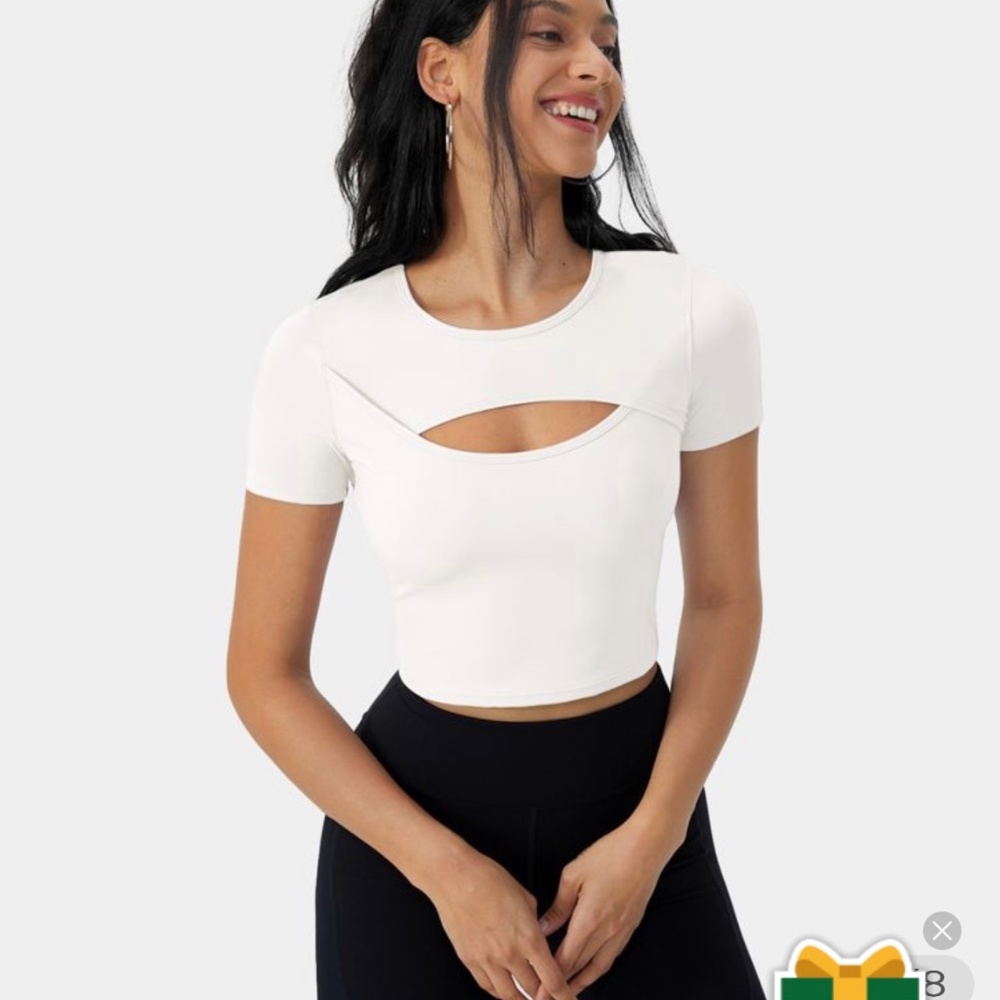 Halara cropped cutout top